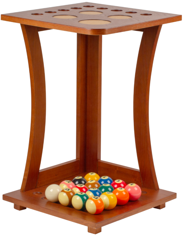 Deluxe 9 Cue Floor Rack - Honey